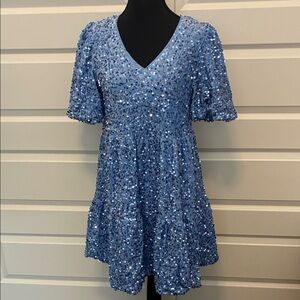 NWOTS Shimmering Blue Sequin Dress